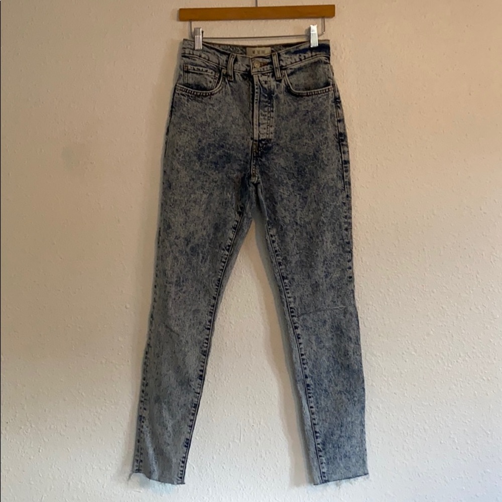 Free people high rise acid wash jeans
